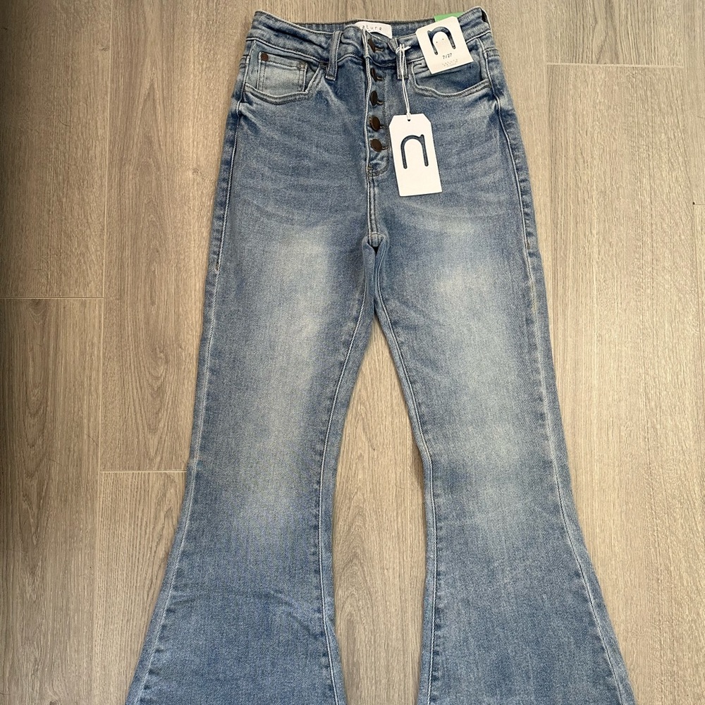 Nature Denim high rise flare